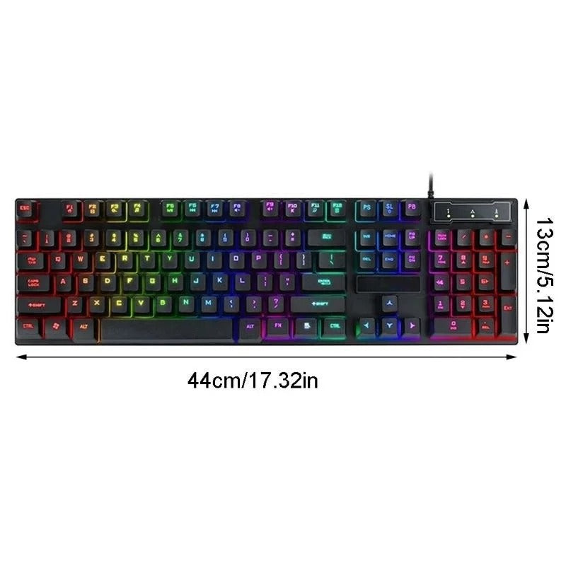 Teclado Gamer Kiren Kr-6300 Led Rgb Abnt2 Usb