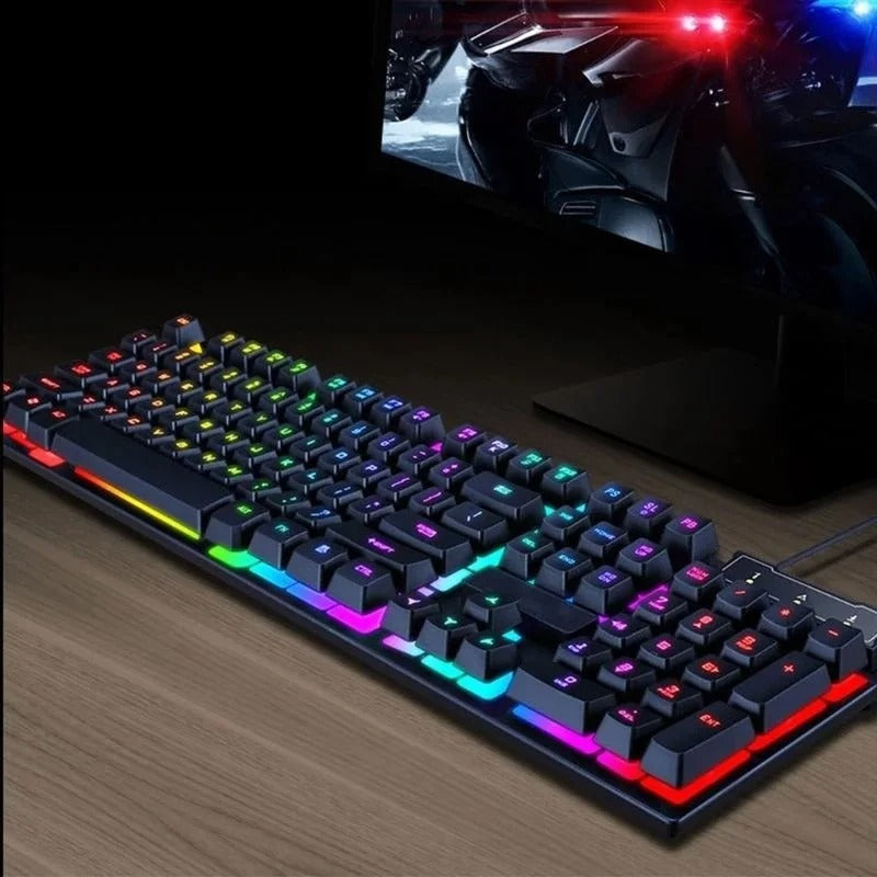 Teclado Gamer Kiren Kr-6300 Led Rgb Abnt2 Usb